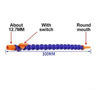Zilimontt Pneumatic Coolant Hose 1/4 3/8 1/2 in Plastic Flexible Water Oil Cooling Tube for CNC Lathe Milling Hydraulic Machinery, Adjustable Non-Conductive(Switch (Round Mouth))