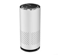 Zilimontt Portable Car Air Purifier with Negative Ion Technology and Four-Layer Filtration, Quiet Brushless Motor and 360° Air Intake Design for for Fresh Clean Air in(White)