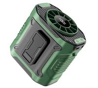 Zilimontt Portable USB Cooling Waist Fan With Flashlight, 3600MAh Battery, 100-Speed Settings, Long-Lasting Comfort For Outdoor Activities, Camping Adventures(Green)