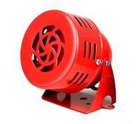 Zilimontt Power Failure Alarm Siren with 110dB Loud Sound for Factories and Construction Sites, Operates on AC110V DC12V or DC24V Voltage, Red Metal and(DC 12V)