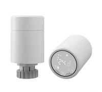 Zilimontt Programmable Radiator Thermostat for Tuya Smart Home - Intelligent Temperature Controller with Boost/Comfort/Holiday Modes, 0.5°C Accuracy, 5-35°C Range,(A)