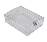 Zilimontt Programmable Thermostat Lock Box with Key - Wall-Mounted Transparent PC Cover for HVAC Thermostats, 21 x 14.5 x 6.5 cm, Secure for ACCESS Control for Homes and