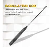 Zilimontt Pure Copper Microbiology Inoculating Rod with Plastic Handle for Laboratory Use, Compatible with Agar Inclination and Cell Culture Applications