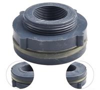 Zilimontt PVC Bulkhead Fitting Tank Connector Adapter with Internal Thread and Silicone Seal Gasket, Long Lasting Leak-Proof Garden Hose Socket for for Water Tank, Aquarium,(1.2 inch)