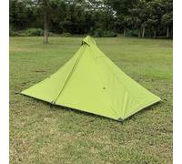 Zilimontt Pyramid Camping Tent - Ultralight Single-Layer Backpacking Tent for 1-2 People, Weather-Resistant (PU3000 Coating), Freestanding with Trekking Pole Setup, 270(green)