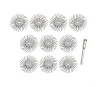 Zilimontt Radial Bristle Disc Kit, 25mm Abrasive Brush Wheels with 3mm Shank for Rotary Tools, Nylon Polishing Set for Jewelry Woodworking Dental Crafts and For Mold Cleaning(2500Grit)