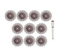 Zilimontt Radial Bristle Disc Kit, 25mm Abrasive Brush Wheels with 3mm Shank for Rotary Tools, Nylon Polishing Set for Jewelry Woodworking Dental Crafts and For Mold Cleaning(600Grit)