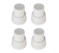 Zilimontt Radiator Valve Cap, Radiator Valve Cap Replacement Rotary-Fit White Plastic Radiator Cap, M30x1.5 Threaded Hand Wheel Switches Accessory For Floor Heating Radiator(Short)
