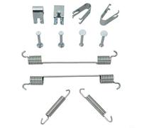 Zilimontt Rear Brake Shoe Fitting Kit with Springs for Focus MK2 (2004-2011) - Brake Repair Kit, Iron Construction, Direct Installation, Silver Finish, 1-Set