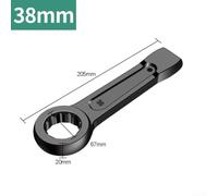 Zilimontt Reinforced Heavy Duty 12-Point Nut Wrench 24mm-60mm for Automotive Repair and Industrial Applications Made of High Carbon Steel with Rustproof Phosphatized(38mm)