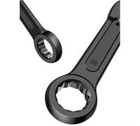 Zilimontt Reinforced Heavy Duty 12-Point Nut Wrench 24mm-60mm for Automotive Repair and Industrial Applications Made of High Carbon Steel with Rustproof Phosphatized(32mm)