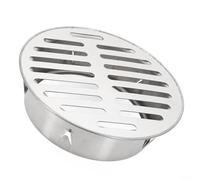 Zilimontt Removable Floor Drain Cover, 304 Stainless Steel Drain Covers Filter, Round Grate Cover, Suitable for Outdoor Roof Balcony Yard(125mm)