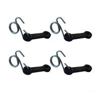 Zilimontt Replacement Latch Strap and Hook Set for 160793 Grass Catcher Mower - 4-Pack Plastic Sleeveboard Lock Buckle, 43mm Black Lawn Mower Parts