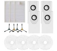 Zilimontt Replacement Parts Kit for Midea, For Eureka J12 and For Ultra Robot Vacuums, Includes Side Brushes, Filters, Mop Cloths and Dust Bags, Cleaning