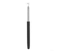 Zilimontt Retractable Bracelet Wearing Assistant Tool with Anti-Slip Rubber Handle and Stainless Steel Construction for Jewelry Helpers, 160mm Length(Black)