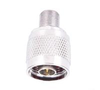 Zilimontt RF Connector N Male to F Female Adapter with Male Pin, Metric Threaded, Designed for Signal Transmission and Wireless Devices