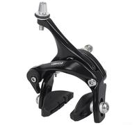 Zilimontt Road For Bike Dual Pivot Caliper Brake Set, Lightweight High-Strength Aluminum Alloy Side Pull Design with Adjustable 47-57 mm Reach and Wear-Resistant,(Black back clip)