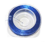 Zilimontt Rod Building Wrapping Thread 50M, For Polyester Guide Tying Thread with Coating for Braided Line and Rod Repair, Strong Shiny Finish for DIY(300D blue)