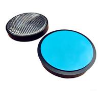 Zilimontt Round Red Yellow White Trailer Reflector - E9 Certified for Car, Truck & Fire Vehicle - 59.5mm Reflective Marker with Sticky or Screw Mounting - Acrylic ABS(C White)