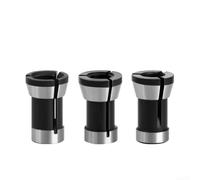 Zilimontt Router Bit Extension Rod Collet Chuck Set, Carbon Steel Shank Adapter for Trimming Engraving Carving Milling Machines, Precision 6mm, 6.35mm, 8mm Shank(3pcs)