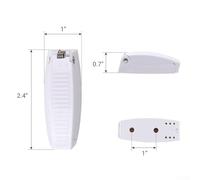 Zilimontt RV Camper Trailer Door Catch Holder Latch Clip for Baggage Compartment - Snap-Action Spring-Loaded ABS Holder, White (5-Pack), Compatible with For COACH Motorhomes