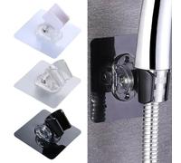 Zilimontt Shower Head Holder Adjustable Wall Mount Bracket with Self- for Most Standard Shower Nozzle Hoses, Made of ABS+PC Material, White/Transparent/Black(White)
