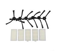 Zilimontt Side Brush HEPA Filters Kit for SilverCrest for SSR 3000 A1 Robotic Vacuum Cleaner, Vacuum Maintenance Spares for Deep Cleaning, 5 Packs