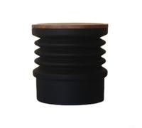 Zilimontt Silicone Coffee Grinder Single Dose with Wooden Lid| Espresso Blowing Cleaning Tool for WPM and Multiple Models| Black Funnel for Efficient Grounds(Wooden Lid)