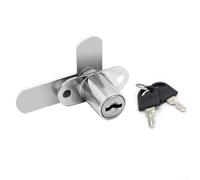 Zilimontt Silver Locking Alloy Double Door Lock Cabinet 7shaped Zinc Rod for File Cabinet Mailbox Metal with Plus Furniture Security Black or 16/19mm Finish with Come(19mm Silver)