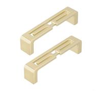 Zilimontt Simple Cabinet Door Handle Square New Chinese Style Gold Cabinet Door Handle(96mm)
