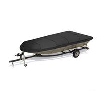 Zilimontt Sleek Design 210D Marine Boat Cover Heavy Duty Shielding Against The Elements For Your Vessel,Boat Cover,210D Heavy Duty Grey Open Boat Cover(black)