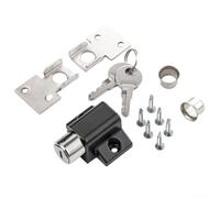 Zilimontt Sliding Patio Door Lock with Key, Aluminium Alloy Sash Security Latch for for Baby and Child Safety, Suitable for for Most Sliding Doors and Windows, Easy Installation(Black)