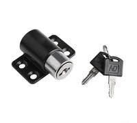 Zilimontt Sliding Sash Door Lock with Key for for Baby and Child Safety, Aluminum Alloy Security Bolt for for Hinged or Sliding Doors, Anti-Theft Home Protection Easy Install(Black)