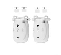 Zilimontt Smart Curtain Opener with 4000mAh Battery, Compatible with for App, Automatic Temperature and Light Adjustment, Remote Control Motor for T-Rail/U-Rail/Roman Rod, Easy Installation, White(4)