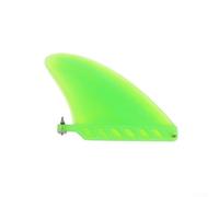 Zilimontt Soft Surf Fin for SUPs and Longboard Surfboards - PVC Center Fin with Screw, 18.7 x 14.2 cm, 150 g, Compatible with Standard Longboard Fin Box, White(green)