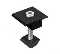 Zilimontt Solar Panel Mounting End Clamp and Center Clamp Adjustable for 30mm/35mm/40mm Thick PV Modules Black Aluminum Alloy with Stainless Steel Screws for RV House(4Pcs 30mm Medium clamp)