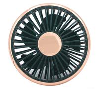 Zilimontt Solar Powered Car Air Vent Clip Fan with USB Power, 3 Speed Settings and Quiet 30dB Operation for SUVs, Minivans, Lorries and Trucks in Summer Hot Days(Dark green gold)