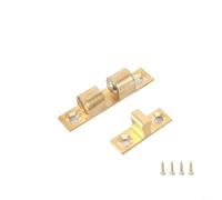 Zilimontt Solid Brass Adjustable Double Ball Tension Roller Catch Latch for Furniture Cabinet Doors and Machine Doors in Gold Color with 4 Screws Included(60mm)