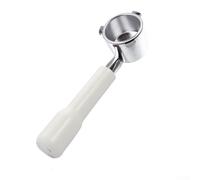 Zilimontt Solid Wood Bottomless Handle for Espresso Machine Modification, Compatible with 9335 Series Models, Alloy and Stainless Steel Construction with ABS Components(White (Alloy))