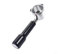 Zilimontt Solid Wood Bottomless Handle for Espresso Machine Modification, Compatible with 9335 Series Models, Alloy and Stainless Steel Construction with ABS Components(Black (Steel))