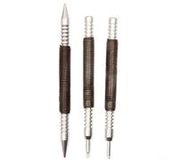 Zilimontt Spring Loaded Center Pin Punch Set for Woodworking and Door Hinge Pin Removal, 3-Piece Steel Spring Tool with 1/8 and 3/32 Inch Marking Punches for Narrow