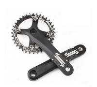 Zilimontt Square Taper Crankset For Single for Speed Use Features An Effective Narrow Wide Design,Single Speed Square Taper Crankset, 170Mm Mountain Bike Crankset (Crank+34T)
