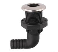 Zilimontt Stainless Steel 19mm Hose Bilge Thru Hull Fitting for Boat Bilge Pump Plumbing Plus Thickness Three Quarters Ventilation Connector with 33mm Hull Elbow
