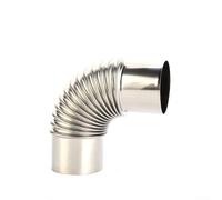 Zilimontt Stainless Steel 90 Degree Elbow Chimney Liner Bend 90° Multi Flue Stove Pipe,Flexible Furnace Tube, Wood Stove Chimney,Heat Resistant Elbow Chimney Liner Bend Flue Pipe(80mm)