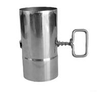 Zilimontt Stainless Steel Chimney Extension Pipe for Camping Stoves with Damper - Portable Tent Stove Flue Tube, Heat-Resistant & Rust-Proof, 6 cm Inner Diameter,(60 * 220mm)