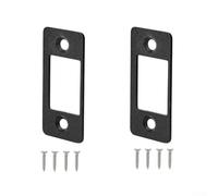 Zilimontt Stainless Steel Deadbolt Strike Plate for for Large Hole and Narrow Edge Door Frame, Misalignment and Sticking Repair Striker Plate, Secure Replacement Door Lock(1PCS-Silver)