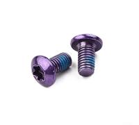 Zilimontt Stainless Steel Disc Brake Bolts Set, 12 Pack M5 x 9mm T25 Torx Screws for for Mountain for for Bike Cycling Components, Anti-Loosening Fasteners in Assorted(Purple)
