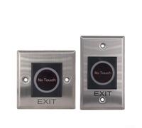 Zilimontt Stainless Steel Exit Push Button Switch for Door Access Control Systems, No-Touch Design with Green Indicator Light, For Easy to Install Indoor Request to Exit(ZB101)