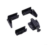 Zilimontt Stainless Steel Glass Door Hinge with Magnetic Catch for 5-8mm Thick Glass Doors, Acrylic and Wooden Door Leaves, Easy Installation with Clamps for Home(Single Black)