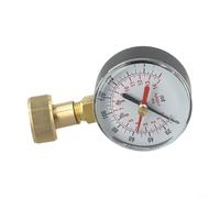 Zilimontt Stainless Steel Glycerin Filled Water Pressure Test Gauge with 2-1/2" Dial and 3/4" Female Hose Thread, 0-200 PSI/kPa Dual Scale Range, ANSI B40.1 Compliant